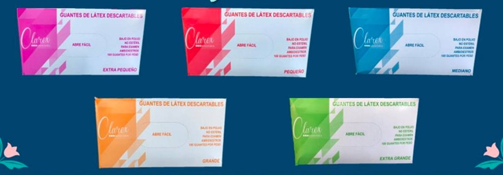 Guantes de Latex 1x100's