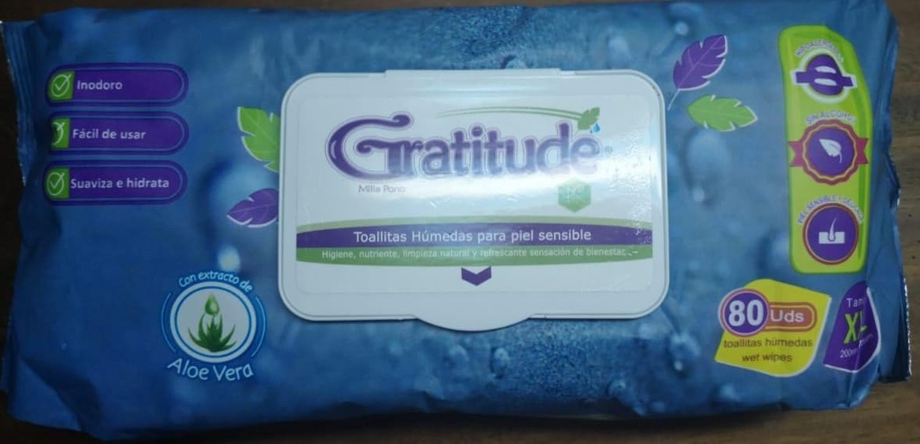 Toallas Húmeda GRATITUDE XXL 1x80's