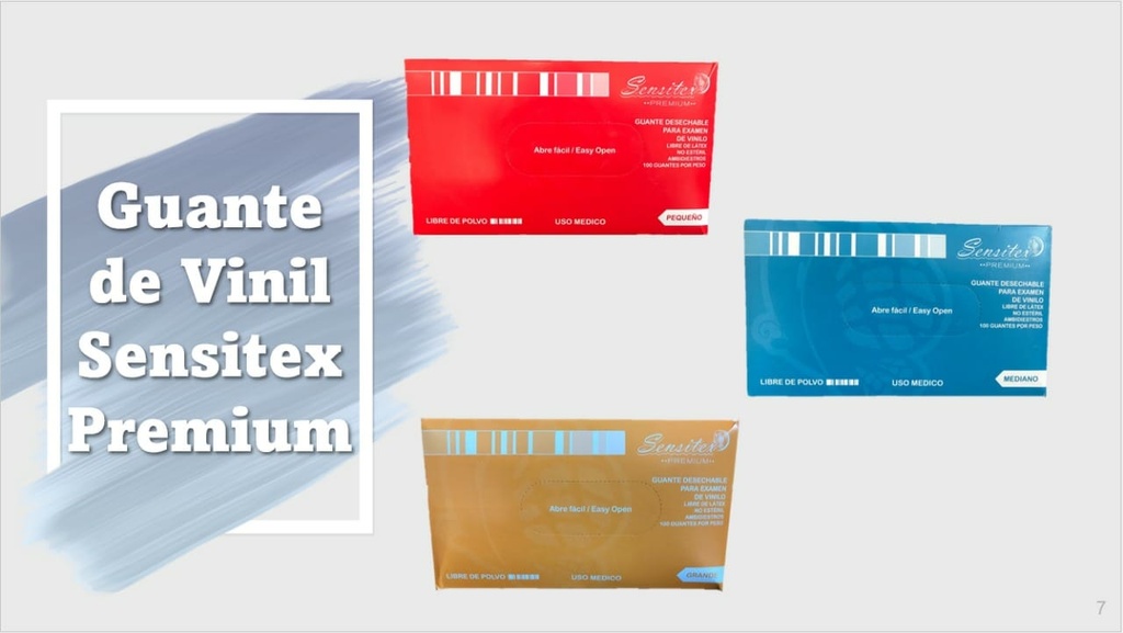 Guante Vinil SENSITEX S L/P 1x100´s