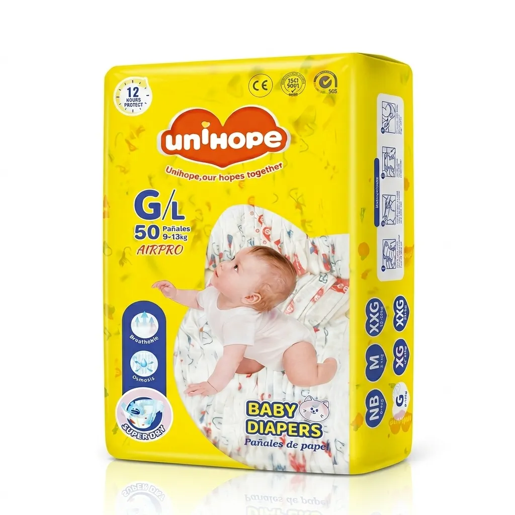 UNIHOPE Pañal Bebé Talla G 1x50´s (9-13kg)