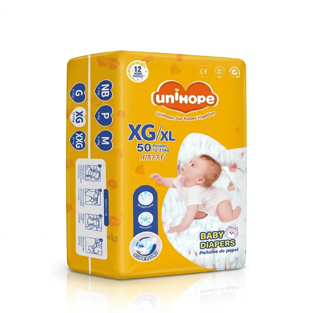 UNIHOPE Pañal para bebé Talla XL 1x50´s ( 12-25kg)