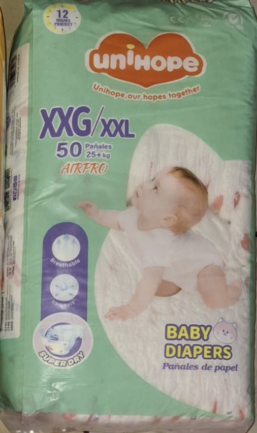 Unihope Pañal para bebé Talla XXL 1x50´s
