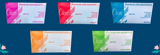 [140000] Guantes de Latex 1x100's