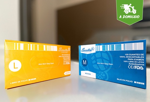 Guante Vinil SENSITEX  XL libre Polvo 1x100´s